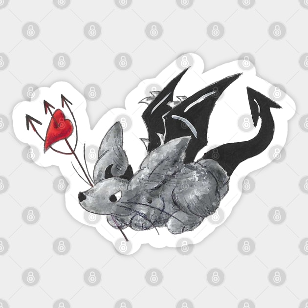 Dust Devil Valentine Sticker by KristenOKeefeArt